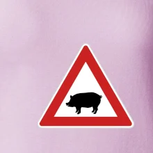 Dopravná značka - Pozor prasa domáca