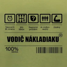 Čiarový kód - Vodič nákladiaku