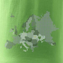 Mapa Európy - srdce v Ukrajine