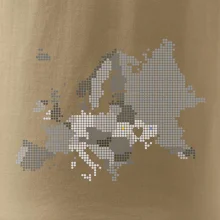 Mapa Európy - srdce v Ukrajine