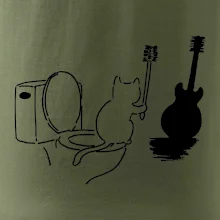 Mačka a gitara WC