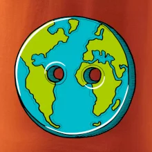 Planéta krajiny gombík (Pecka design)