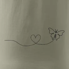 Dráha letu motýľa - srdce