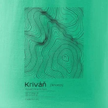 Kriváň - vrstevnice v obdĺžniku