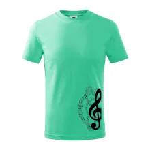 Husľový kľúč a noty