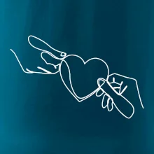 Dve ruky a srdce jedným ťahom Dve ruky a srdce jedným ťahom