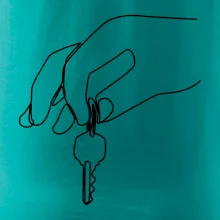 Kľúče a ruka jedným ťahom