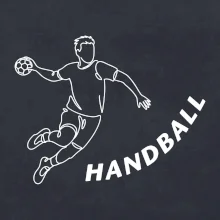 Handball nápis šikmo