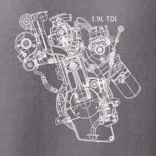 Motor Škoda/ VW 1.9L  TDI z boku