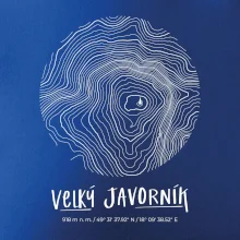 Velký Javorník (Beskydy) - vrstevnice v kruhu