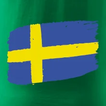 Švédsko vlajka štetkou