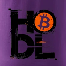 Hodl velký nápis a logo BTC
