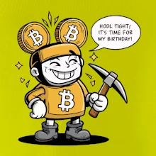 Hodl tight, it's time for my birthday! Hodl tight, it's time for my birthday!