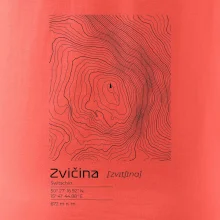 Zvičina - vrstevnice v obdĺžniku