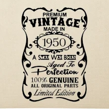 Vintage Etiketa - 1950