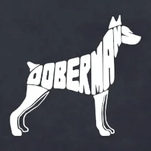 Dobermans - nápis v tele
