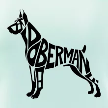 Doberman - nápis v tele