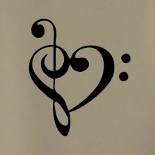 Husľový kľúč srdce