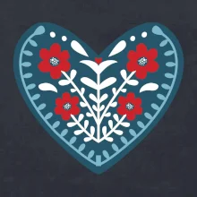 Folklór - srdce modré plné