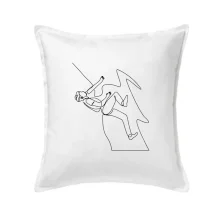 Lezec na skale jedným ťahom