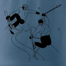 Lyžovanie - kreslené obrázok