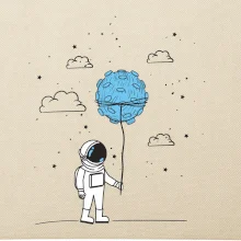 Astronaut s balónikom