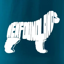 Novofundlandský pes - nápis v tele Novofundlandský pes - nápis v tele