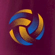 Volejbalová lopta raster farebný