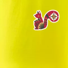 Folklór na prsníku veverička