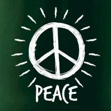 Peace symbol čiernobiely