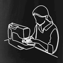 Krajčírka a šijací stroj jedným ťahom