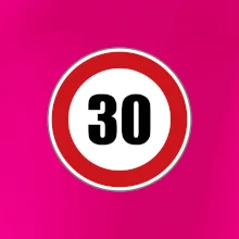 Dopravná značka - obmedzenie rýchlosti 30
