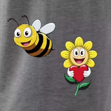 Parové tričko - Včela a kvetina