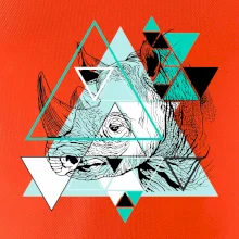 Biely nosorožec (Pecka design)