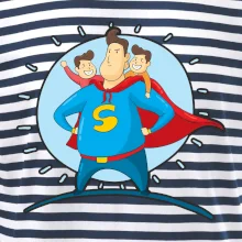 Otec superman - chlapec a chlapec Otec superman - chlapec a chlapec