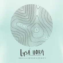 Lysá hora - vrstevnice v kruhu