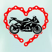 Moto srdce reťaz - superšport Moto srdce reťaz - superšport