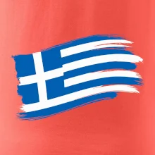 Grécko vlajka - štetkou
