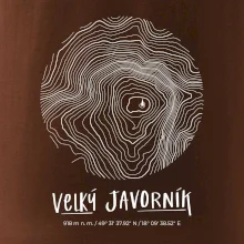 Velký Javorník (Beskydy) - vrstevnice v kruhu