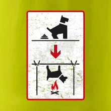 Tričko pre odporcov sraní na chodníku