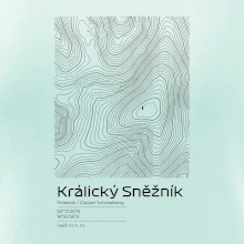 Králický Sněžník - vrstevnice v obdĺžniku