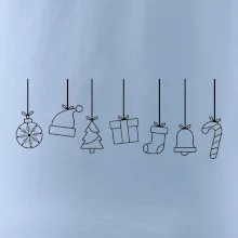 Rodinné vianočné tričká - Vianočné ozdoby na povrázku