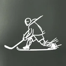 Kreslený hokejista tučnou fixkou