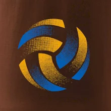 Volejbalová lopta raster farebný