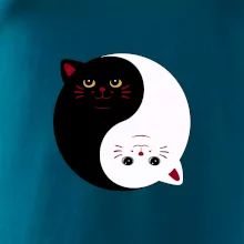 Mačky jin jang farebné