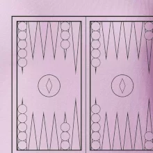 Backgammon čiernobiely