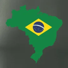 Brazília vlajka v mape