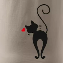 Zamilovaná mačka zozadu