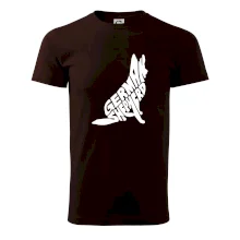 Nemecký ovčiak sediaci napis