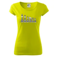 Šachové figúrky v rade - kreslené